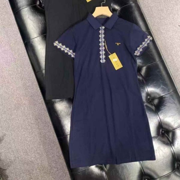 GUCCI Embroidered  Collar Dress