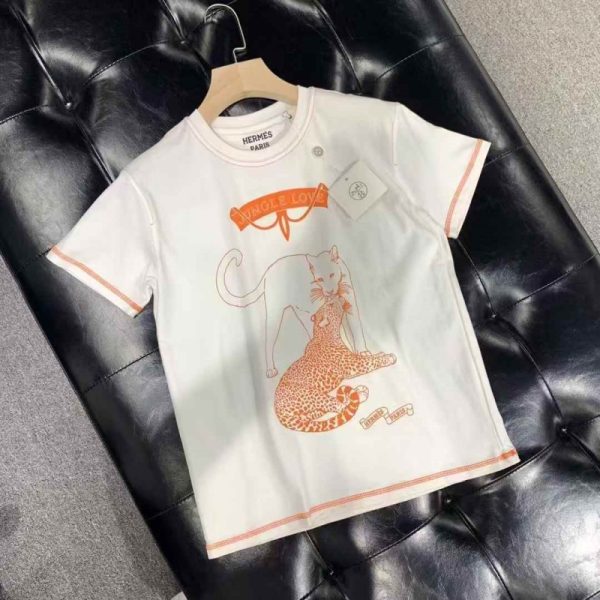 HERMES Casual Printed Crop T-Shirt