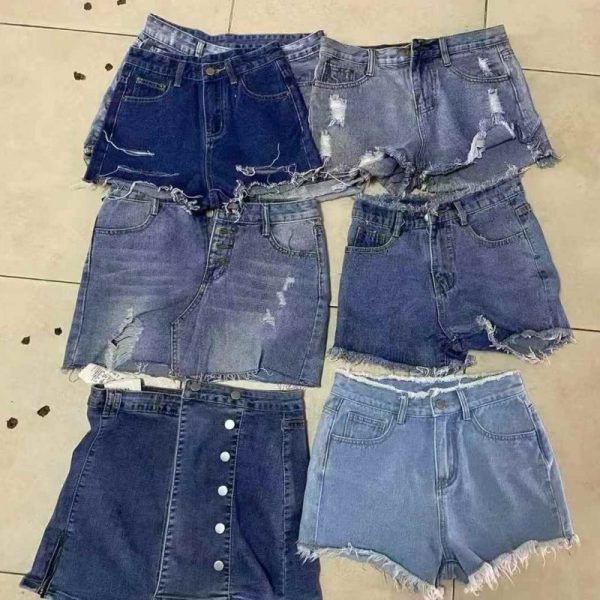 Women's denim shorts and skirts