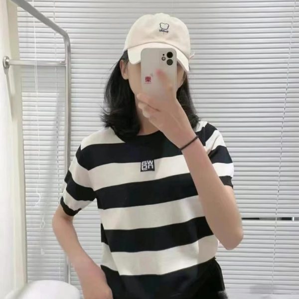 Summer Short-Sleeve Knitted Tops