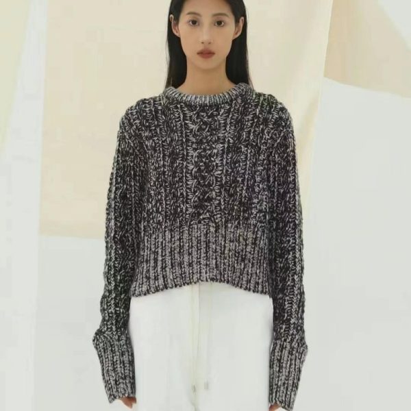 Bershka Crew neck knit long-sleeve top