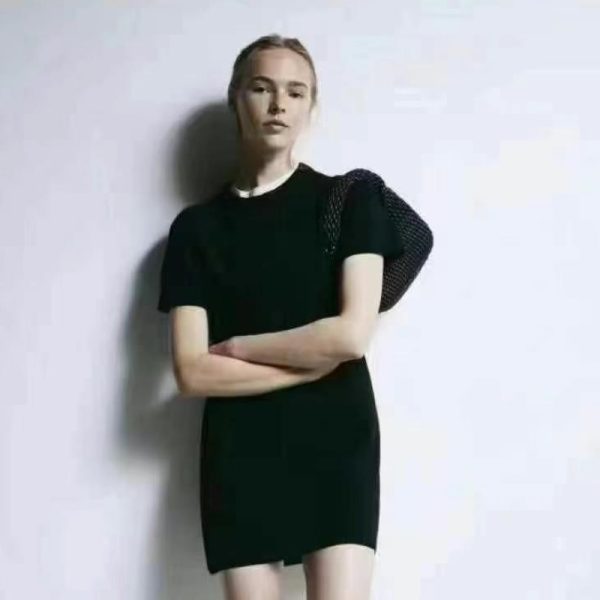 Hm Short-Sleeve Knitted Dress